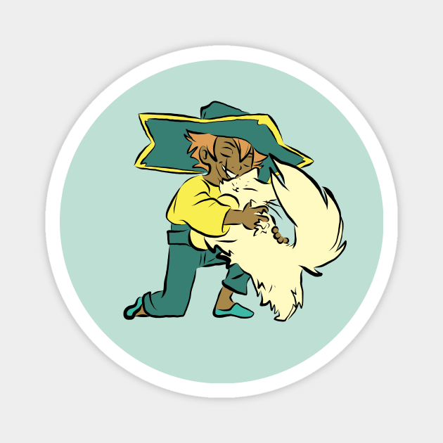 Spiritfarer Hug - Stella and Daffodil Magnet by sadsquatch